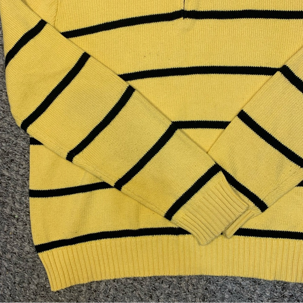 Polo Ralph Lauren VTG Quarter Zip Pullover Striped Cotton Sweater - Picture 7 of 13